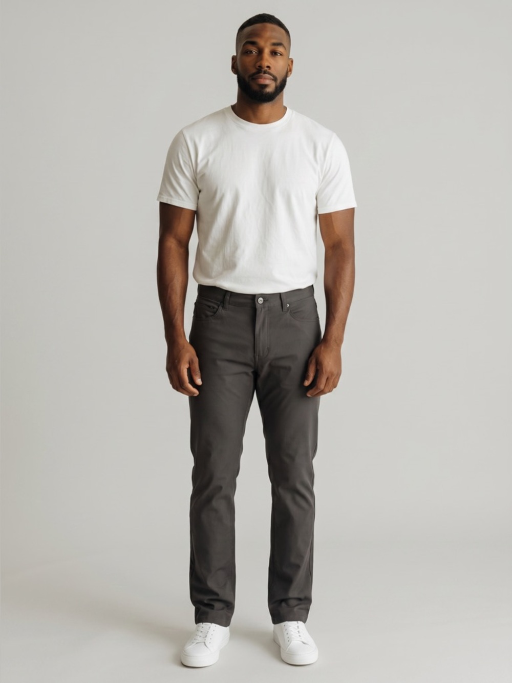 English Laundry Men's Gray Stretch Chino Pants 36x30 Slim Straight Performance